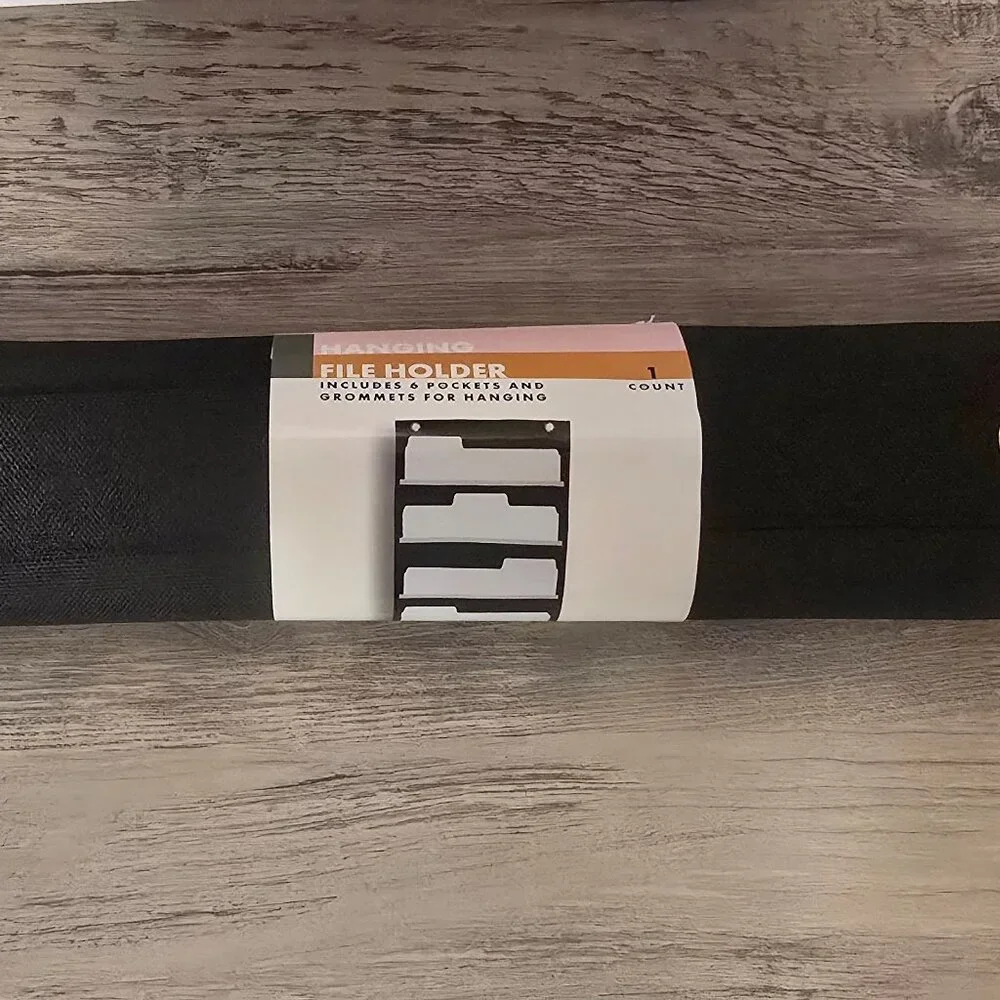 Hanging Wall File Folder Organizer(2 PACK) 6 Pockets and grommets for hanging